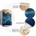 thumbnail image 5 of 54x78 Inch Shower Curtain Decorative Navy Blue Bathtub Bath Curtains Fabric Waterproof Bathroom Decor Modern Abstract Luxury Golden Small Stall Shower Curtain Set with 12 Hooks, 5 of 6