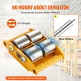 thumbnail image 4 of VEVOR 4PCS Machinery Skate Dolly, 26455LBS/12T Industrial Machinery Mover, Heavy Duty Carbon Steel Machinery Moving Skate & 4 Carbon Steel Wheels and 360° Rotation Non-Slip Cap for Warehouse, 4 of 9