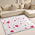 thumbnail image 2 of SKYSONIC Red Hearts and Arrows Lightweight Carpet Mats Area Soft Rugs Floor Mat Rug Home Decoration for Kids Room Living Room 80 x 58 inches, 2 of 6
