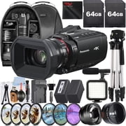 Panasonic HC-X1200 UHD 4K HDMI Lightweight Compact Camcorder with 2 Pack 64GB SanDisk Memory Card + Case + Filter Kit + SV Premium Accessory Bundle