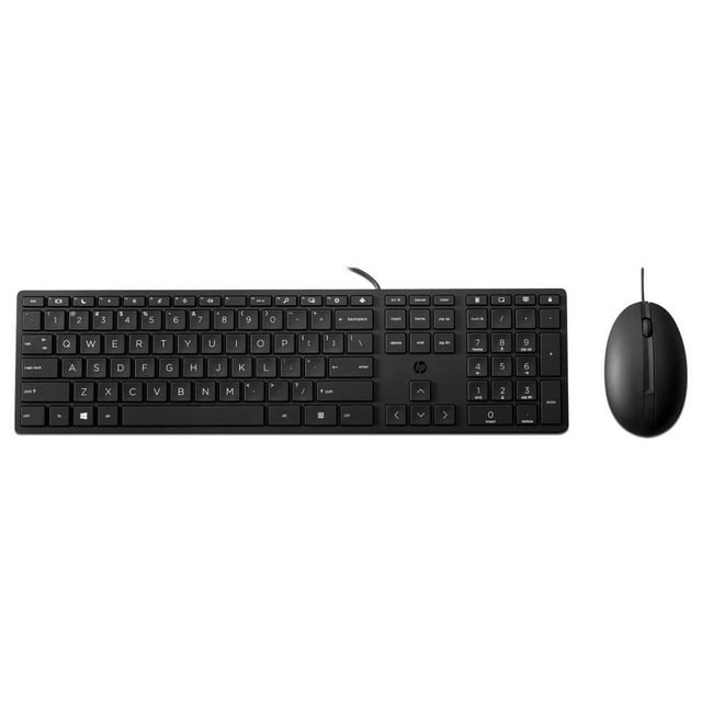 Teclado y Mouse HP Wired Desktop 320MK, USB. Color Negro. Versión HP 9SR36AA#ABM