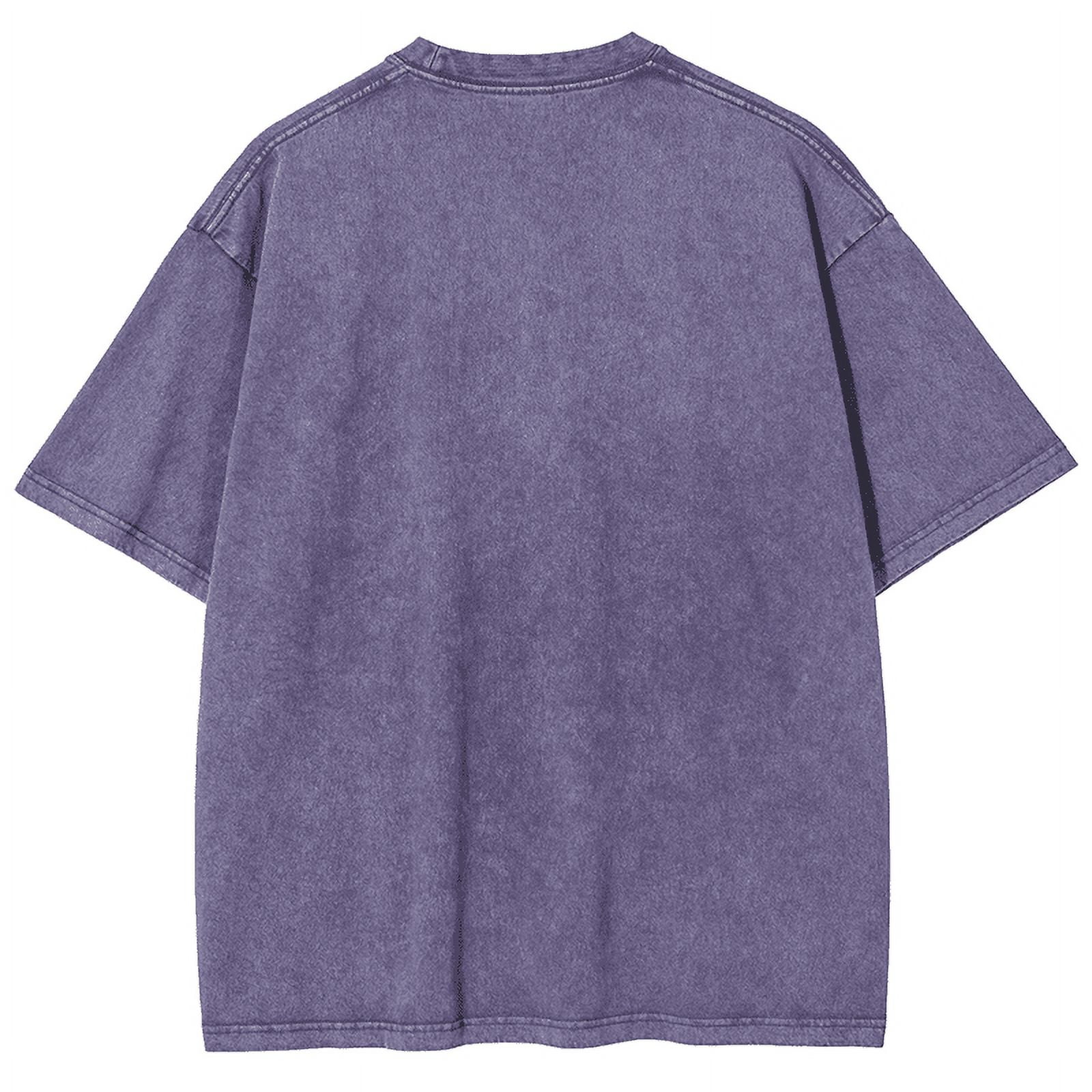 【SATIIIZ】Pawson Vintage Washing Rivet T-Shirt CustomMagic Satoshi Unisex Rock Print T-Shirt Retro Casual