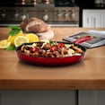 thumbnail image 7 of MegaChef Round 10.25 Inch Enameled Cast Iron Skillet in Red, 7 of 7