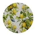 thumbnail image 2 of WYYP  Lemon Tablecloth Round Retro Watercolor Lemon Yellow White Print Decorative Table Cloth with Dust-Proof Resistant Decor for Home Kitchen Dining Room Outdoor Patio White, 2 of 7