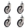 thumbnail image 1 of 3-Inch Swivel Stem Casters With Brake For Hotel Restaurant Trolley Casters With 8x15 Threaded,Lightweight Total Capacity 160lbs ,Superior Material, 1 of 6