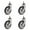Silver Type 1, variant on 3-Inch Swivel Stem Casters With Brake For Hotel Restaurant Trolley Casters With 8x15 Threaded,Lightweight Total Capacity 160lbs ,Multiple Uses