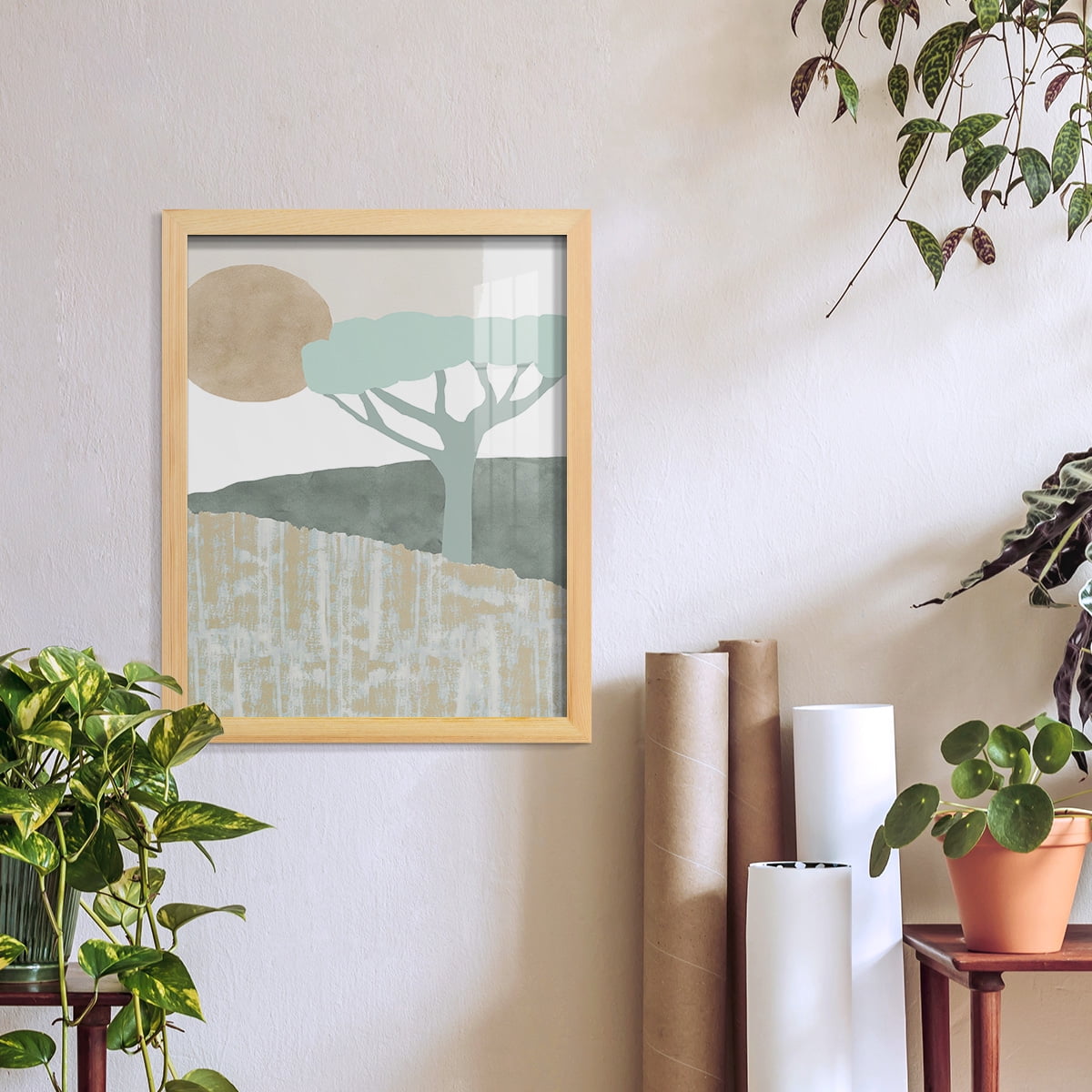 Ennerdale I - Framed Print w/glass - Natural Wood