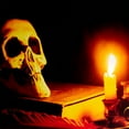 thumbnail image 6 of LED Lighted Antique Candle and Skull Halloween Canvas Wall Art 12" x 15.75", 6 of 10