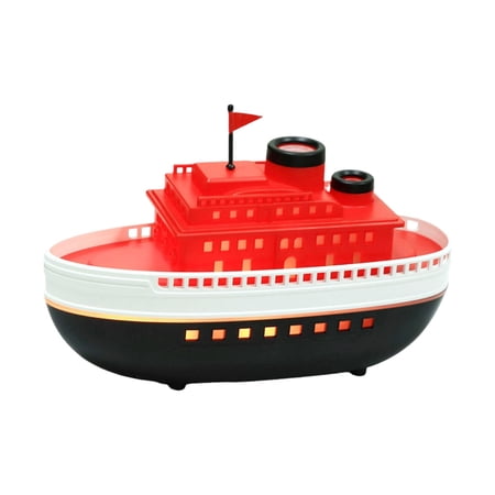 Esquirla Boat Model Essential Oil Diffuser Flame Air Humidifier Quiet 7 Colorful Lights Cool Mist Humidifier for Cars Housewarming SPA
