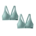thumbnail image 1 of Womens Front Closure Bra Racerback Plus Size Unlined Underwire Full Coverage Bras, 1 of 3