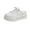 White, variant on Women's Canvas Mule Sneakers Slip on Platform Shoes Comfortable Breathable Casual Indoor Outdoor Black Size 36
