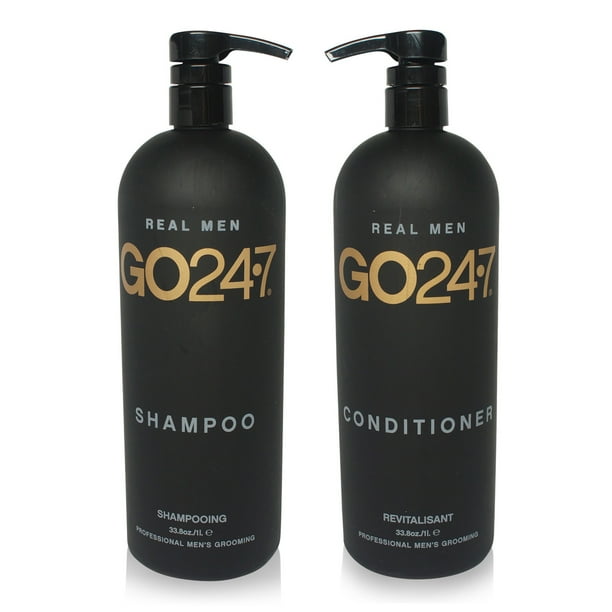 GO24.7 GO247 Real Men Shampoo and Conditioner 33.8 oz. Combo Pack