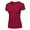 Burgundy, variant on FashionOutfit Women's Essential Daily Cotton Basic Slim-Fit Short Sleeve V-Neck T shirts