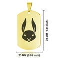 thumbnail image 2 of Stainless Steel Year of the Rabbit Zodiac Dog Tag Pendant Necklace, 2 of 3