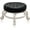 Black, variant on Round Rolling Low Stool- PU Leather Low Stool 360° More Comfortable Swivel with Thickened Sponge Cushion for Nail Salon, Pedicure, SPA and Home