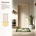 thumbnail image 3 of ODIKA 4'x6' Machine Washable Non-Slip Area Rug, Meadow Songbird with Delicate Blooming Branch Motifs High Traffic Rug, Green, 278843, 3 of 7