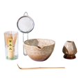 thumbnail image 2 of 5 piezas Matcha Set Bowl con boquilla, herramientas de fabricación de té japonesas artesanales, regalo único con soporte de batidora, kit de matcha Marrón, 2 of 9