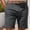Dark Gray, variant on Men's Solid Color Cargo Shorts with Multiple Pockets for Outdoor Work and Casual Wear