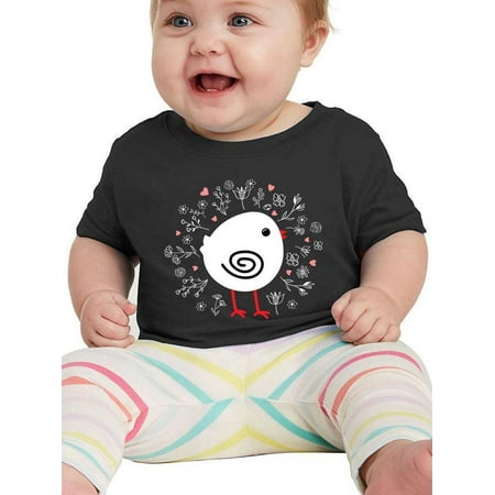 

White Chick With Spiral Wing T-Shirt Infant -Image by Shutterstock 18 Months