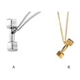 thumbnail image 4 of Collier en Forme d'Haltère en Alliage Élégant Électroplaqué Décoratif Remplacement Mode Inaltérable Anti-Rouille Électroplaqué Collier Ras du Cou Bijou Ornement Argent, 4 of 9