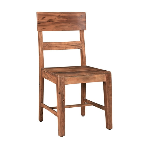 Sienna Single Slat Wood Dining Chairs (Set of 2) Chestnut Brown