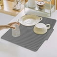 thumbnail image 3 of 2025 Silicone Dish Drying Mat for Kitchen Counter, Extra Large Dish Drying Pad, Built in Drain Kitchen Drying Mat, Heat & Water Resistant Silicone Dish Drying Mats, 3 of 7