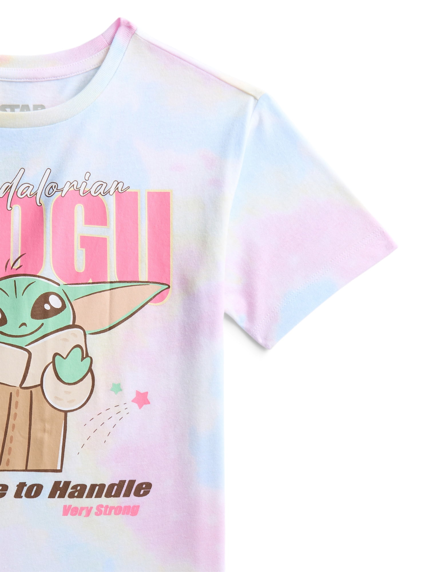 Star Wars Girls Grogu Too Cute Graphic Tee with Short Sleeves, Sizes 4-16