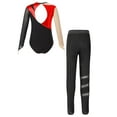thumbnail image 2 of iixpin Gymnastics Leotards for Girls Dance Unitards and Leggings Biketards 2 Piece Dance Outfits Full Body Jumpsuit Red 14, 2 of 5