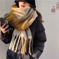 thumbnail image 1 of Bufanda a cuadros con borlas para mujer, chal de Mohair de Cachemira de Color arcoíris, cuello grueso, regalos, bufandas de Anime, Otoño e Invierno Fivean unisex, 1 of 2