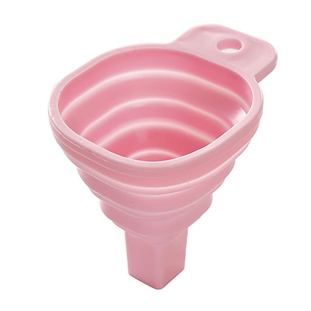 Juego de 2 embudos plegables flexibles, duraderos y fáciles de usar para dispensar líquidos, suministros para el hogar y la cocina, boca ancha