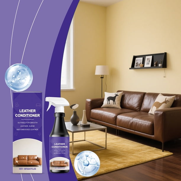 Leather Cleaner & Conditioner Spray | Mild Decontamination | Nourishes & Revitalizes Leather | Quick-Dry Foam Action | Deep Cleaning | Multi-Purpose for Leather Goods | 237ml