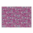 thumbnail image 1 of Feminine Cutting Board, Cutie Lettering with Crown Pattern and Flower Silhouette Art Illustration, Decorative Tempered Glass Cutting and Serving Board, Small Size, Fuchsia, by Ambesonne, 1 of 1