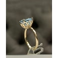 thumbnail image 4 of 14k Yellow Gold Plated 3ct Round Cut Aquamrine Classy Solitaire Engagement Ring, 4 of 5