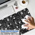 thumbnail image 4 of Long Mouse Pads for Desk,Black Gothic Moon Card Moth Pattern Desk Mats on Top Of Desks, Desk Mouse Pad Extra Large with 3mm Non-Slip Base and Stitched Edge for Gaming,Office,Work,Home 31.5"x15.7", 4 of 6