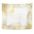 thumbnail image 1 of ZEALGNED Palm Gold Beautiful with Tropical Leaf Space Monstera Aloha Beauty Branch Wall Art Hanging Tapestry Home Decor for Living Room Bedroom Dorm 60x80 inch, 1 of 1