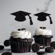 thumbnail image 4 of Topper para cupcakes Leetaivie de 24 piezas con brillo negro para graduación, 4 of 5