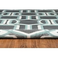 thumbnail image 5 of Linon Home Décor Roma Area Rug Collection, Chocolate and Turquoise, 5.25' x 7', 5 of 6