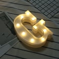 thumbnail image 3 of KIHOUT Home Decor , Alphabet LED Letter Lights Light Up White Plastic Letters Standing Hanging A-M &, 3 of 3