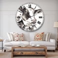 thumbnail image 2 of Designart 'Cow Portrait Country Life' Farmhouse wall clock, 2 of 2