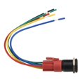 thumbnail image 2 of 1Pcs Metal Latching Push Button Switch 16mm Waterproof with Led Light Self-Locking/Rese with Power Mark 12V White Self-Locking, 2 of 9