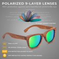 thumbnail image 2 of Gafas de sol de madera - Lentes polarizadas con marco de madera de bambú con revestimiento anti-UV de doble capa Kuyhfg Bienvenido a Kuyhfg, 2 of 5