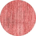 thumbnail image 1 of Ahgly Company Machine Washable Indoor Round Abstract Red Modern Area Rugs, 4' Round, 1 of 1