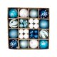 thumbnail image 4 of Juego de 44 bolas de Navidad brillantes para decorar el árbol de Navidad. Azul blanco, 4 of 9