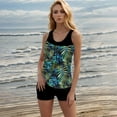 thumbnail image 4 of qucoqpe Tankini Swimsuits for Women Fashion Summer Casual Loose Floral Print Modest Bathing Suit with Shorts, 4 of 7
