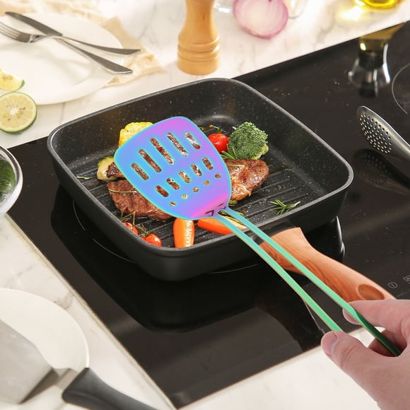 OULII Utensilio Ranurado De Acero Inoxidable Para Servicio Y Control De Porciones