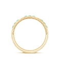thumbnail image 2 of Rosec Jewels Princess Cut Emerald Band for Women, May Birthstone Band Ring in Gold - 0.50 CT, 10K Yellow Gold, US 6.50, 2 of 8
