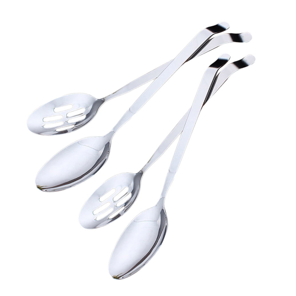 UPKOCH 4Pcs Stainless Steel Ladle Long Handle Portion Control Serving Spoon Set Silver