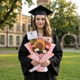 thumbnail image 4 of Graduations Gifts, Lovely Hand-Crocheted Graduation Bouquet With Dolls, Handmade Sunflower Rose Graduations Flower Bouquet for Birthday Celebration and Display Safe Party Supplies, Purple, 4 of 4
