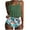 06 Green, variant on Womens Tankini Swimsuits Ruffle Hem Crop Top Tummy Control Floral Modest Swimwear High Waisted Bikini Set
