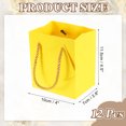 thumbnail image 2 of Bolsas de Regalo 4 x 2.8 x 4.5 Pulgadas, 12 Pcs Bolsas Pequeñas con Asas y Tarjeta de Saludo para Favor de Fiesta, Boda, Despedida de Soltera, Festivales, Amarillo, 2 of 6